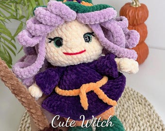 Amigurumi Witch Doll Crochet Pattern – Halloween Magic (PDF, English)