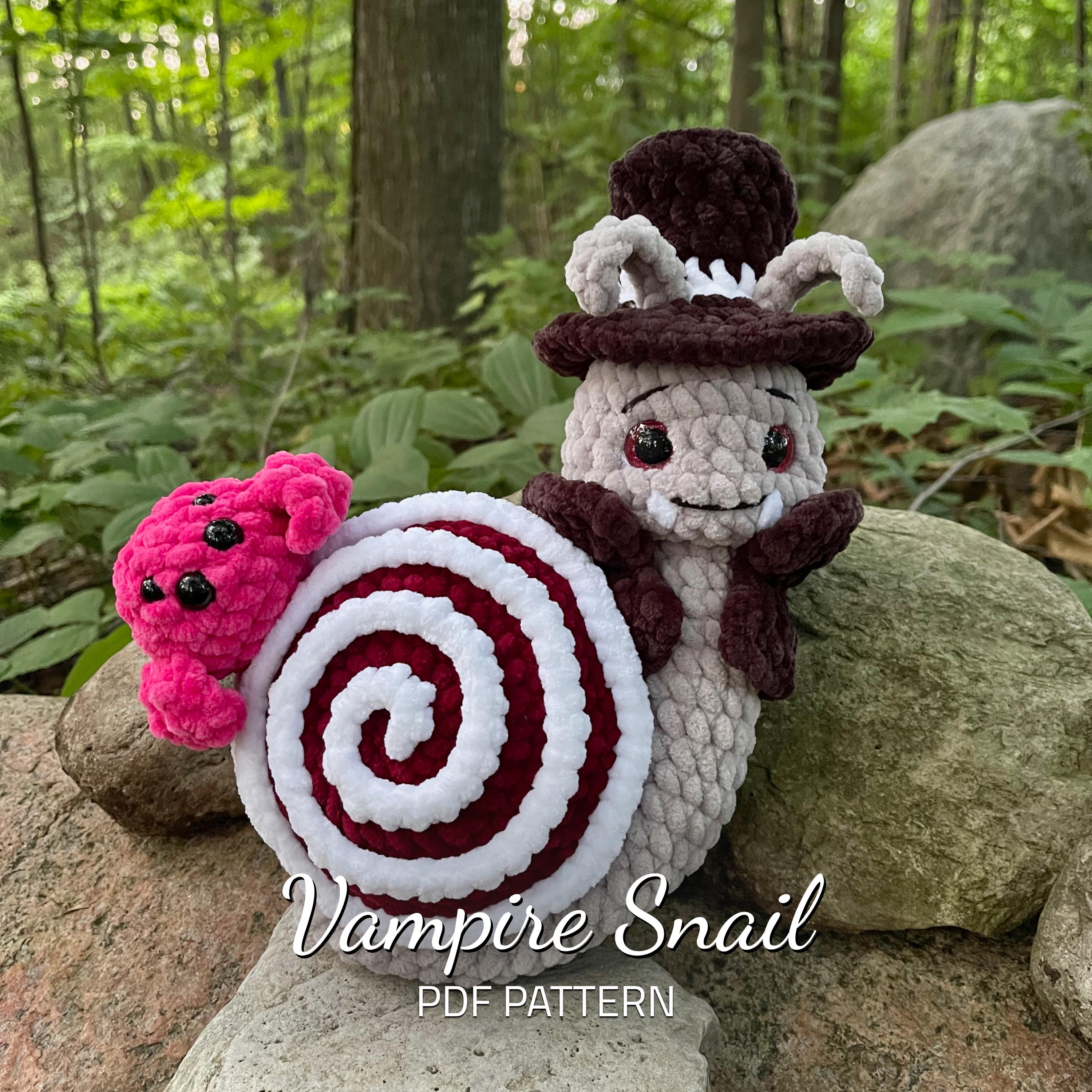 Vampire Snail Halloween Snail Vampire Crochet Tutorial Crochet Pattern Amigurumi - Etsy