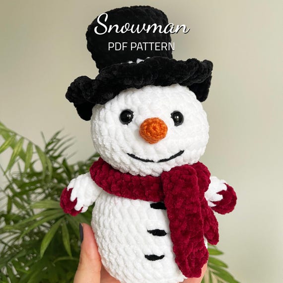 Christmas Snowman Amigurumi Crochet Pattern: Beginner-Friendly Holiday Decor (PDF)