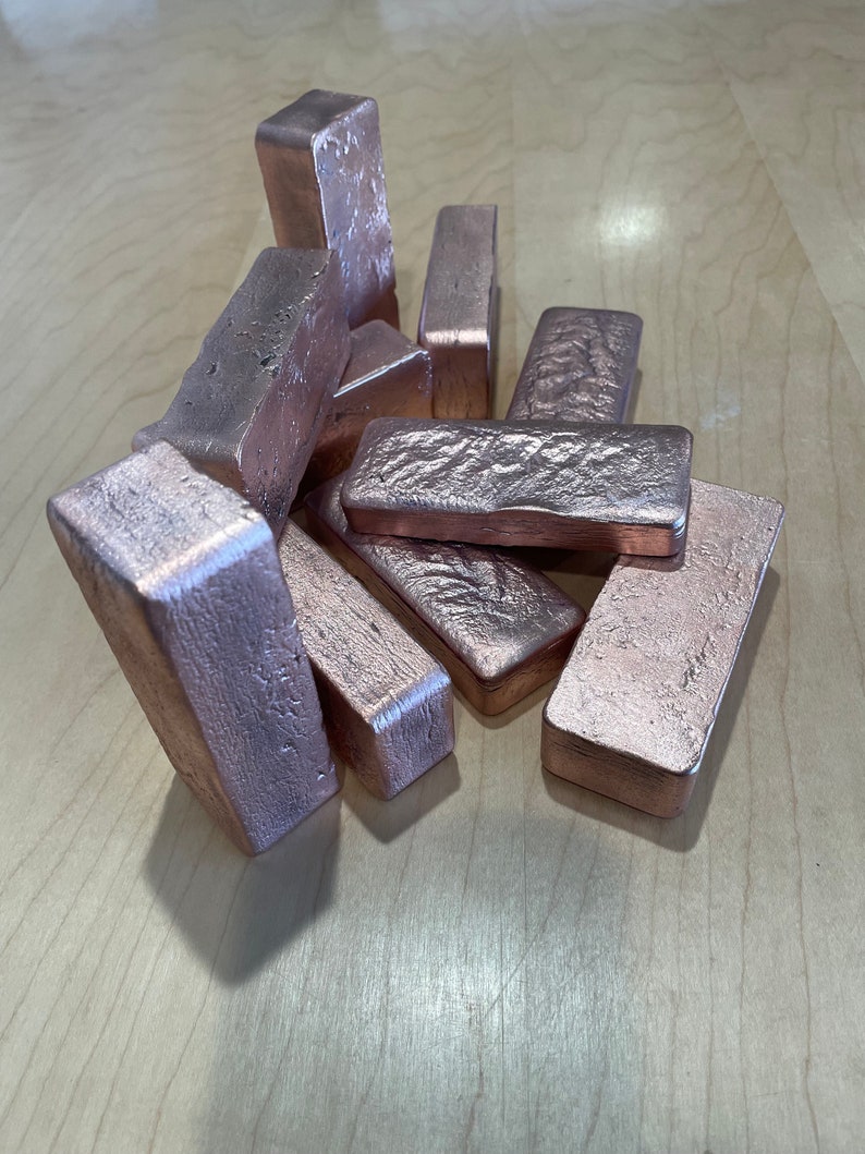 5 Pounds, Copper Bullion, Bars, Bricks. .999 CU Etsy