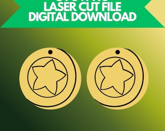 Brincos de Sino com Moedas em Formato de Cruzamento SVG e PNG | Arquivo Digital Apenas! Para Corte a Laser e Mais
