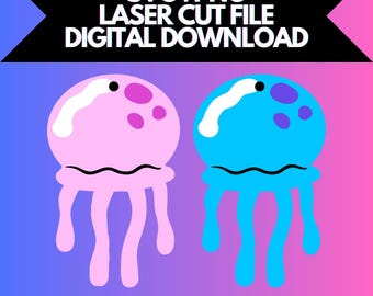 Brincos de água-viva esponjosa em SVG e PNG | Arquivo digital apenas! Para corte a laser e muito mais