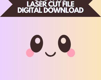 Rostinho fofo e kawaii em SVG e PNG | Arquivo digital apenas! Para corte a laser e muito mais