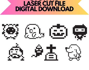 Tama Pixel Friends SÉRIE 2 SVG e PNG | Somente arquivo digital! Para corte a laser e muito mais