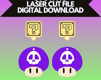 Brincos de Cogumelo Venenoso SVG e PNG | Arquivo Digital Apenas! Para Corte a Laser e Mais