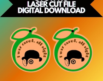 ClockworkO Eu fui curada, com certeza! Brincos SVG e PNG | Arquivo digital apenas! Para corte a laser e muito mais