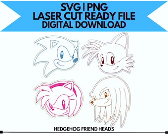 Cabeças de Ouriço e Amigos em SVG e PNG | Arquivo Digital Apenas! Para Corte a Laser e Mais