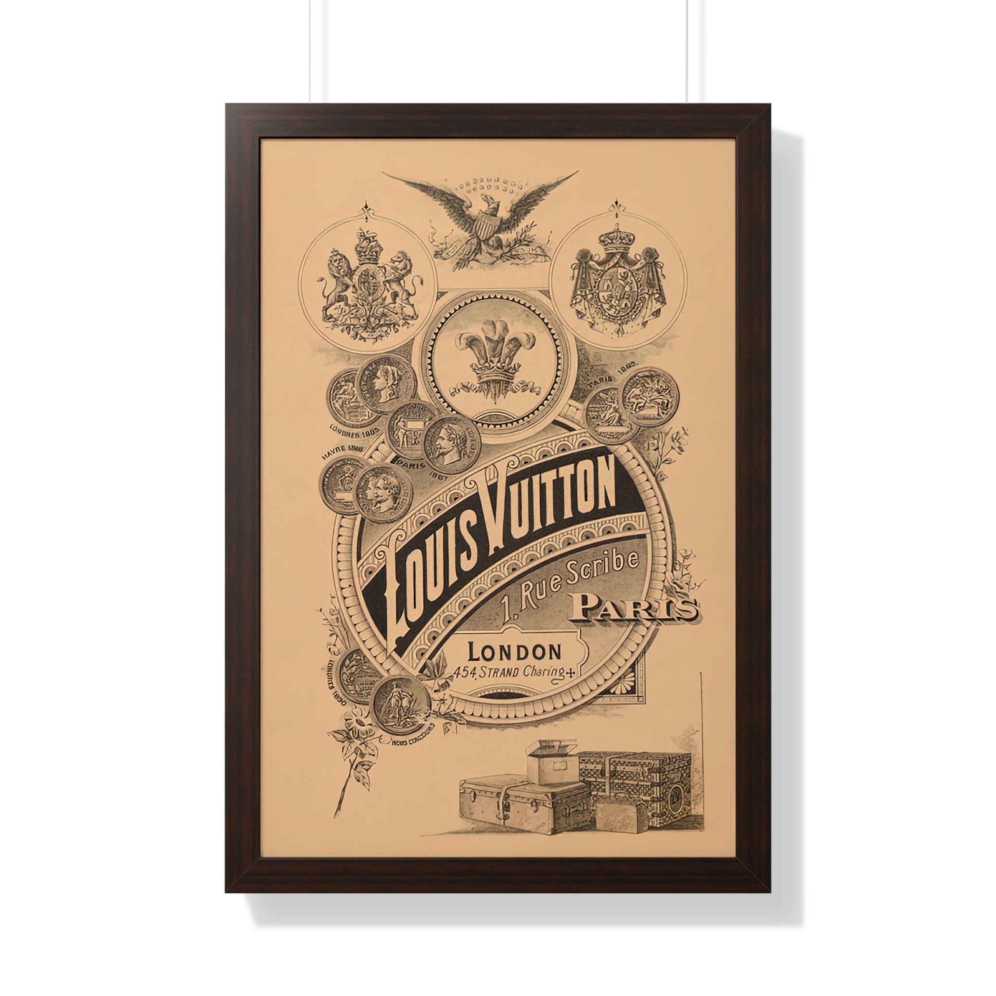 Louis Vuitton Advertising Poster, 30's / 40's Style Print, Ad Wall