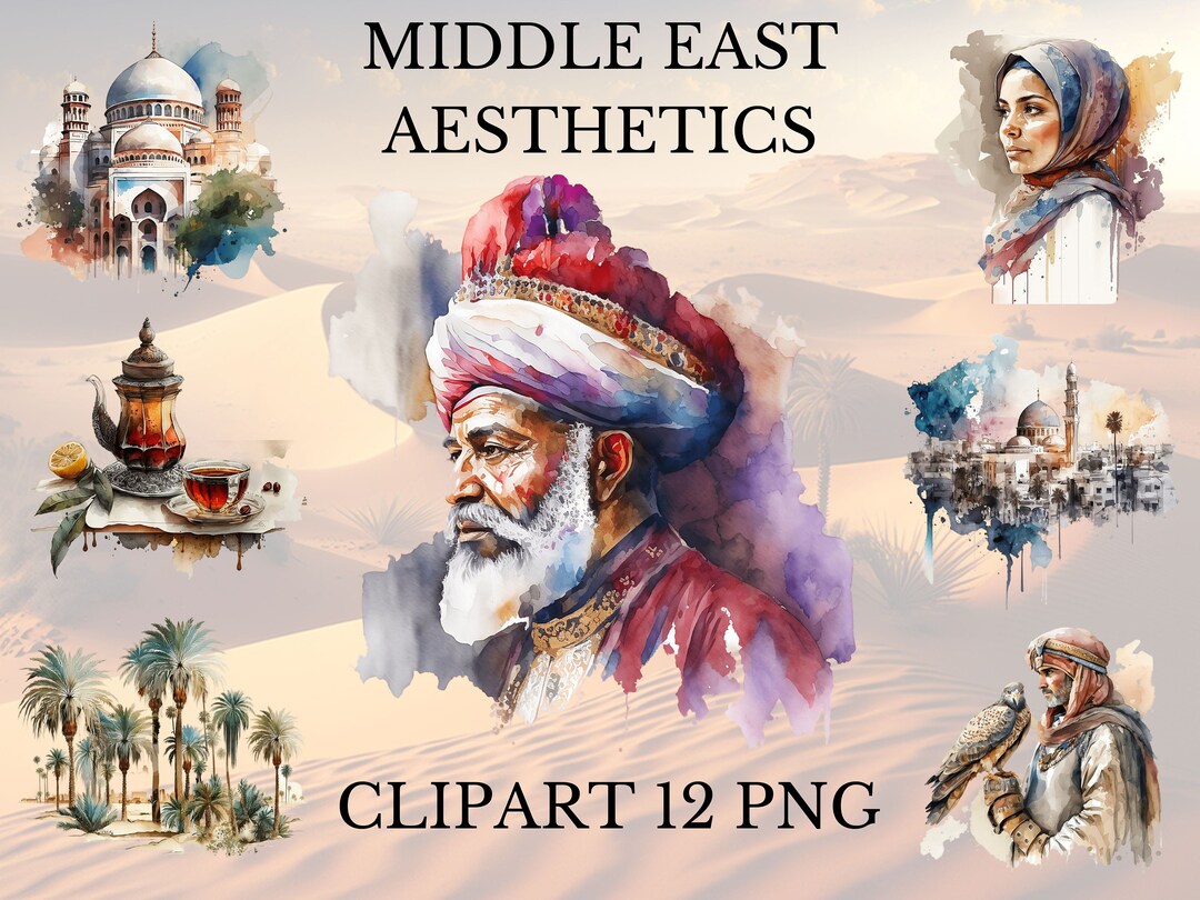 Arabic Clipart Bundle, Middle East Clipart, Sultan Png, Mosque Clipart