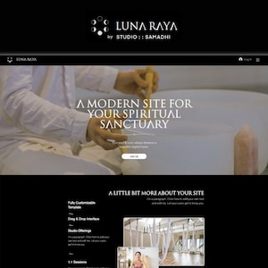Luna Raya - A Spiritual Wix Website Template, Coaching Wix Website Theme, Yoga Meditation Wellness Psychic Tarot Website,