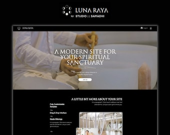Luna Raya - A Spiritual Wix Website Template, Coaching Wix Website Theme, Yoga Meditation Wellness Psychic Tarot Website,