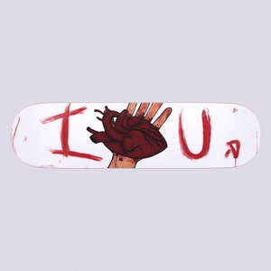 DGENRIT Presents “I Heart U” Skateboard Deck or Wall Art (Deck Only)
