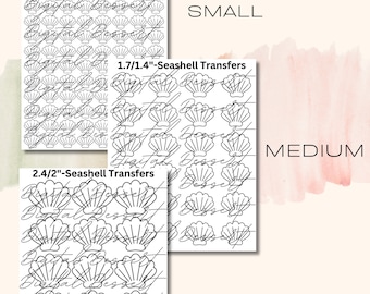 Seashell Transfer Sheet Digital Download