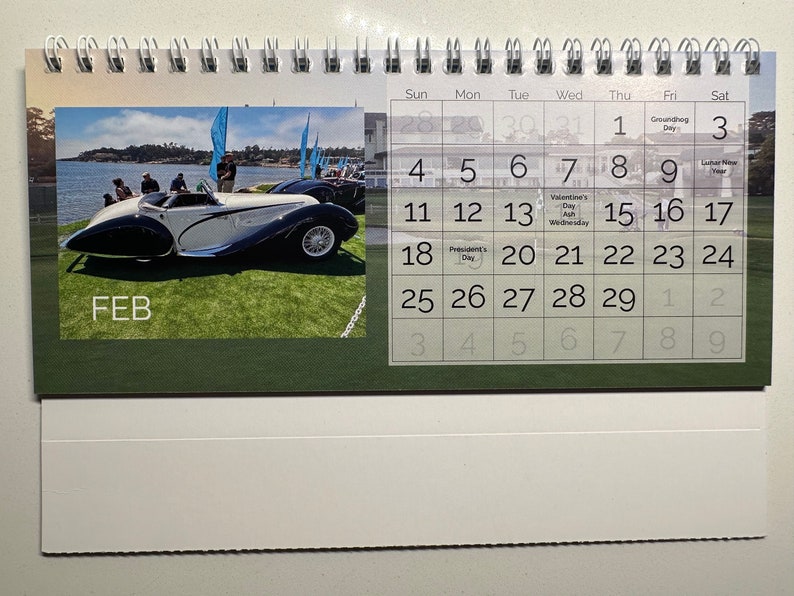 2024 Classic Car Desk Calendar Vintage Automotive Art, Retro Auto