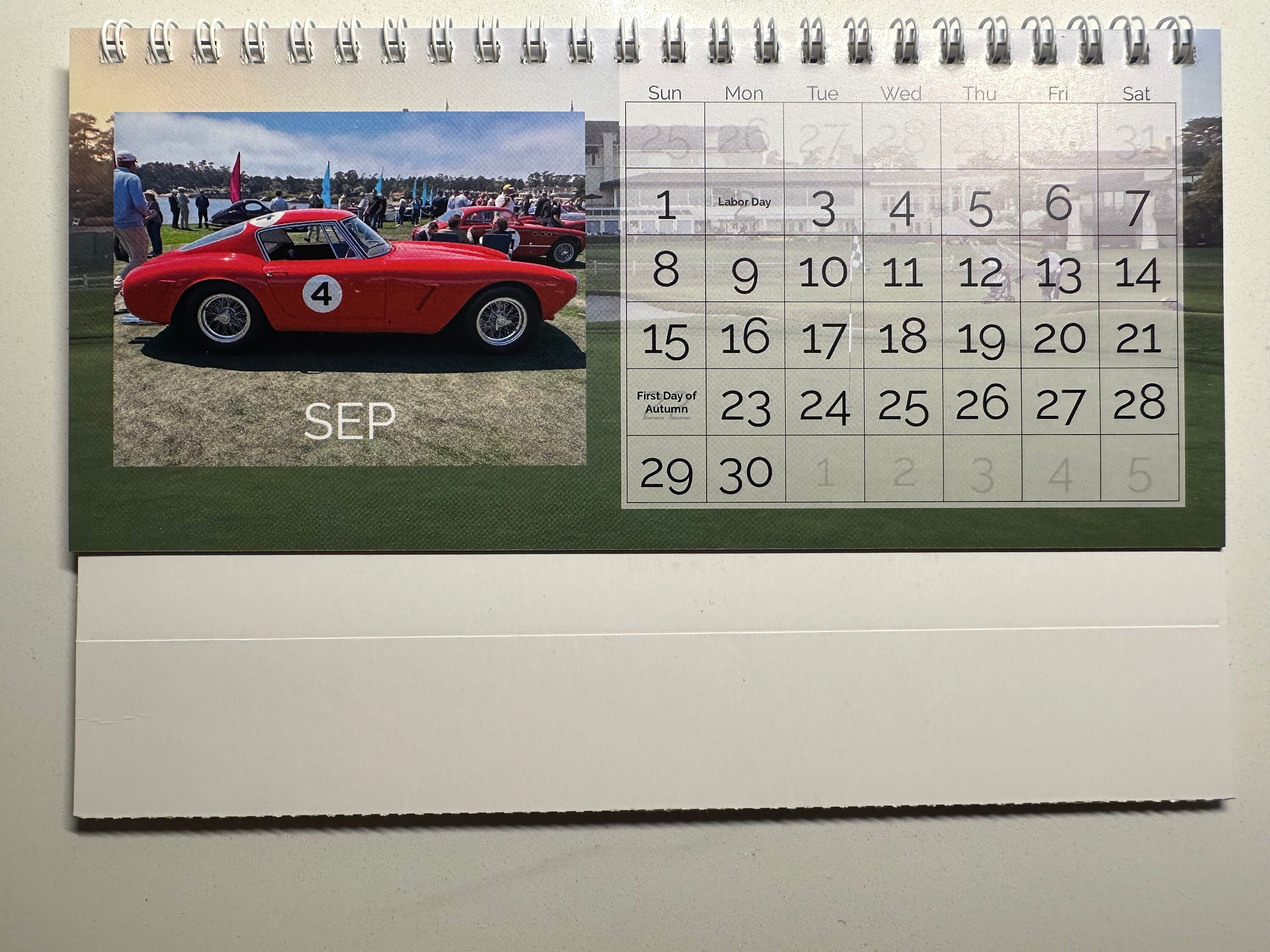 2024 Classic Car Desk Calendar Vintage Automotive Art, Retro Auto