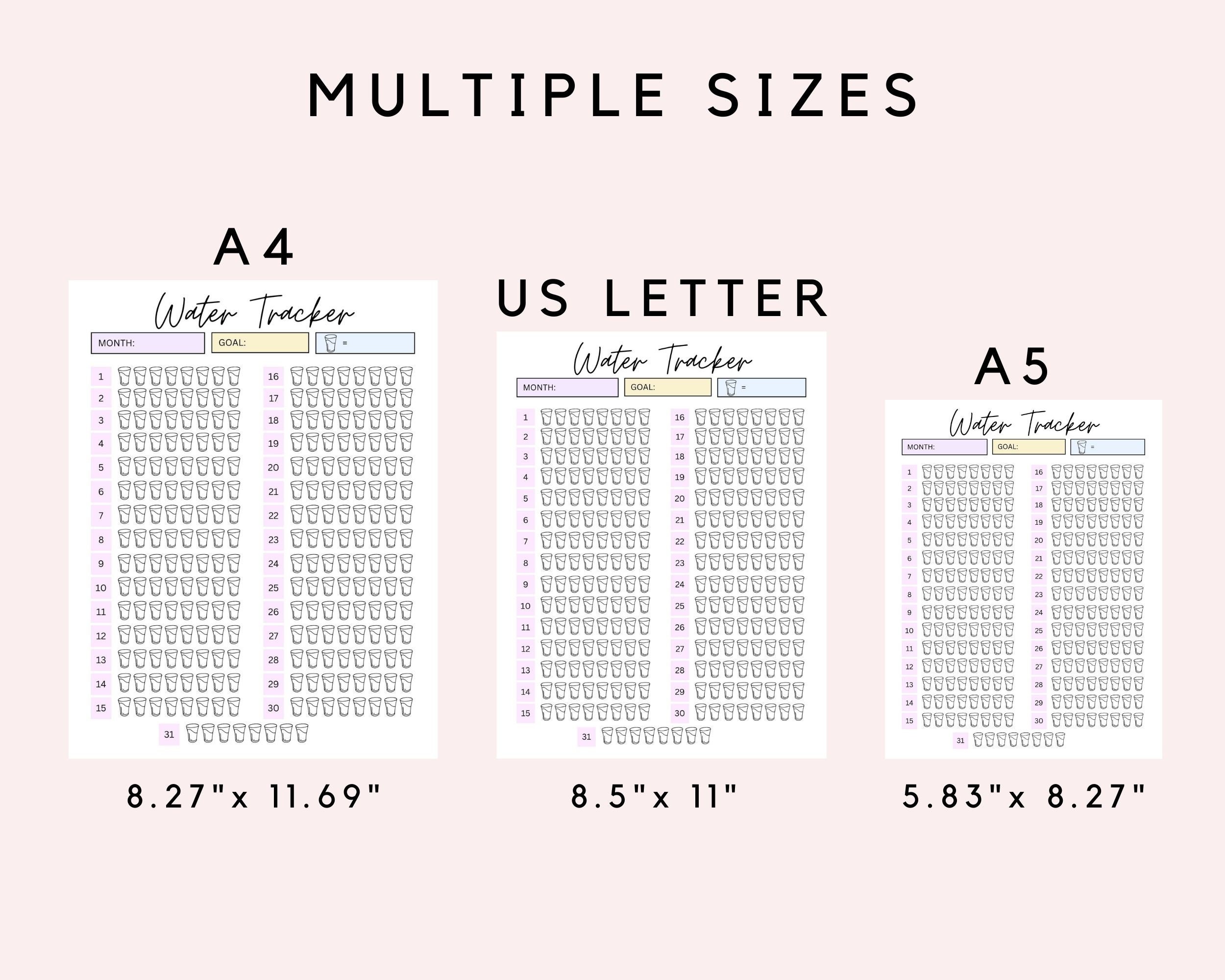 Water Tracker Printable, Best Printable, Planner, Planning, Daily ...