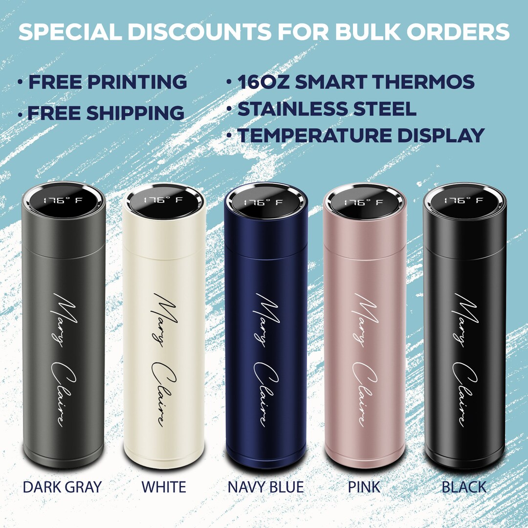 16oz Personalized Thermos, Customized Gift Thermos, Custom Engraved Promotional Thermos, Variety