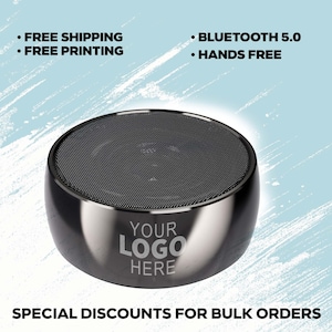 Altavoz Bluetooth 5.0 Tech personalizado, Altavoz promocional grabado con el logotipo de la empresa, grabado personalizado, Regalo inalámbrico portátil del Día del Padre