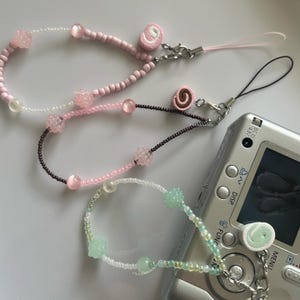 Kawaii Cake Roll Phone Charm Strap - Matcha Clay Charms Handmade Beaded Keychain Cute Dessert Accessory Gifts For Her