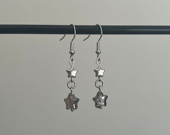 Y2k Silver Star Earrings Stainless Steel Cyber Grunge Jewelry Gifts For - Dainty Star Charm Jewelry Stocking Stuffer Gifts For Her