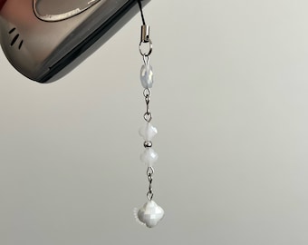 Breloque pour téléphone trèfle kimi ni todoke, joli porte-clés en perles rétro heisei, breloque de sac kawaii de l'an 2000 pour téléphone portable pour appareil photo numérique