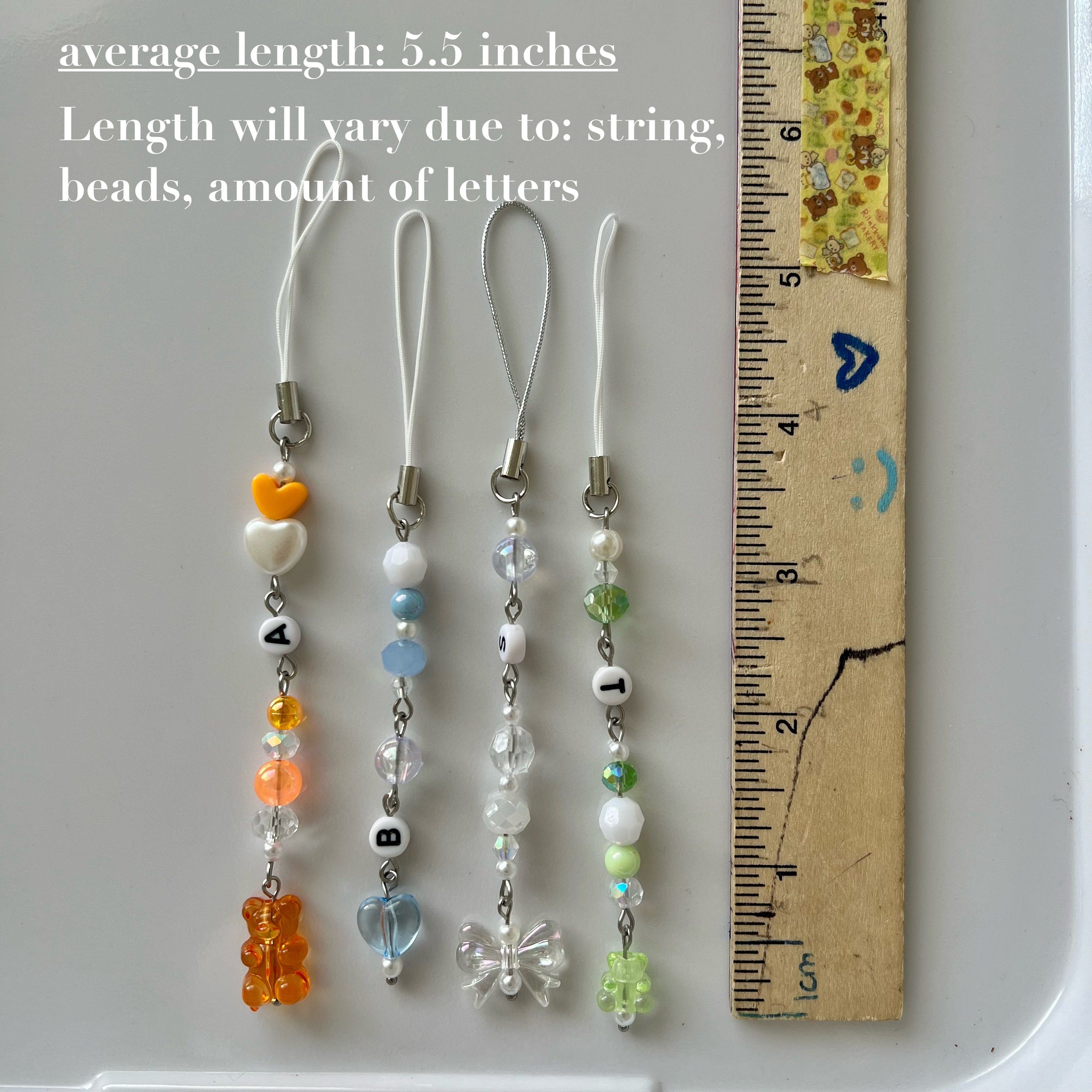 Personalized Name Phone Charm Handmade Custom Toploader