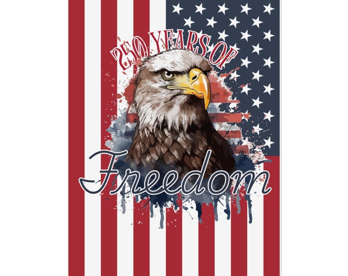 Bald Eagle Freedom poster | American flag patriotic wall art