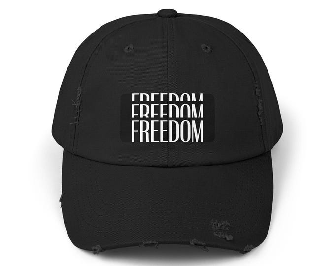 Distressed Freedom Hat | American Flag Cotton Cap