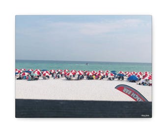 Beach Bar Wall Art Canvas | Matte Stretched 1.25"