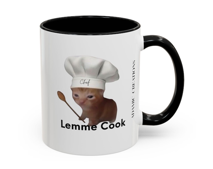 Let Me Cook Cat Mug | Chef Cat Coffee Mug, Funny Cat Lover Ceramic Mug