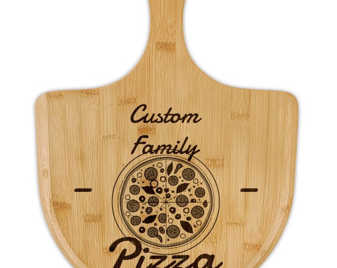Engraved Bamboo Pizza Board - Personalized Serving Tray