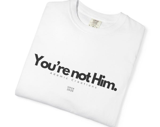 You're Not Him T-shirt | Statement Tee, Text Graphic