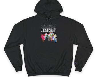 Abstract Drip Art Hoodie | Colorful Melting Typography