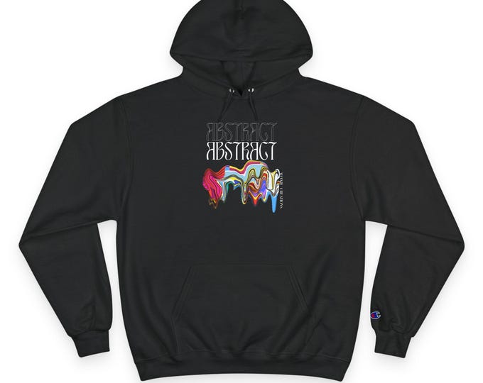 Abstract Drip Art Hoodie | Colorful Melting Typography
