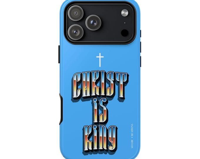 Christ Is King Phone Case | Bold Christian Retro Gradient Cover