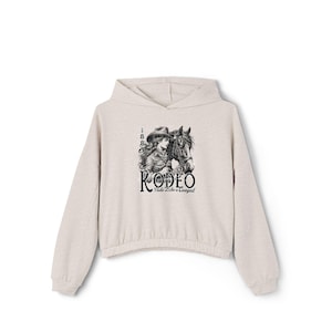 Cowgirl Cinched Bottom Hoodie, Western Sweatshirt, Rodeo Jacket, Country Music Apparel, Ranch Wear