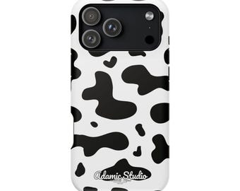 Black and White Cow Print Phone Case | Magnetic Impact-Resistant Case