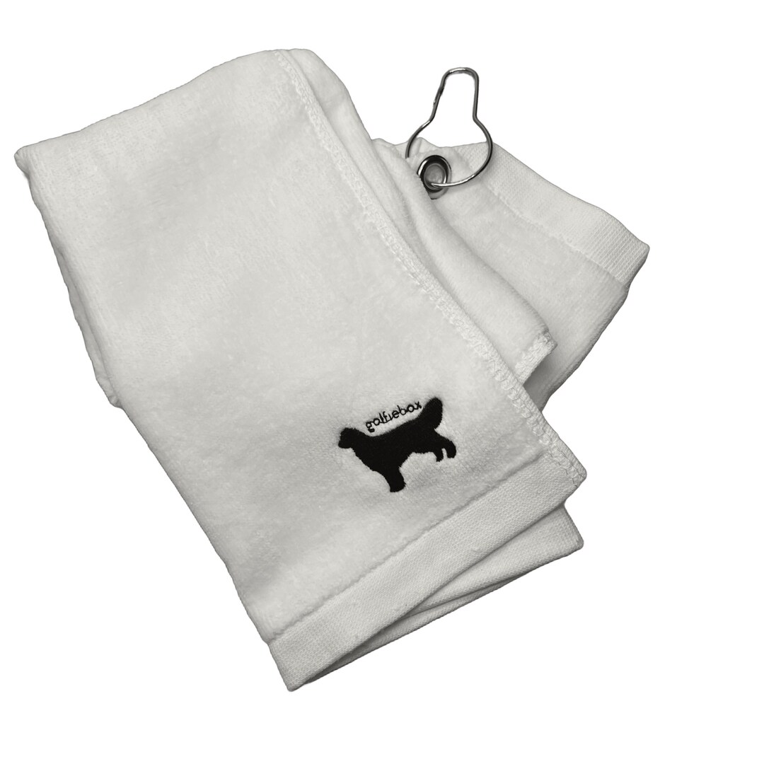 Golden Retriever Golf Towel Gift for Dog Lover Golf Gift Cotton Golf