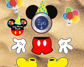 Premium Birthday Cruise Door Magnet, Mickey Inspired Birthday Celebration Decoration