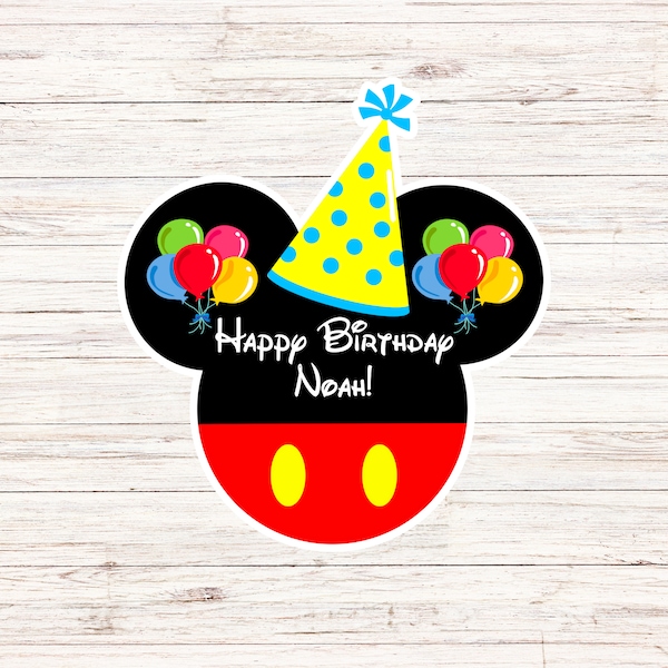 Birthday Celebration Magnet, Mickey Inspired Birthday Magnet, Cruise Door Magnet
