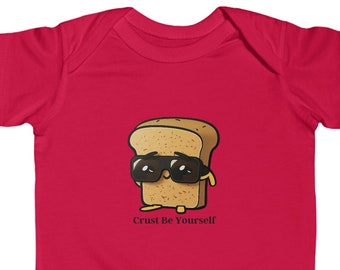 Baby puns onesie food shirt toast t shirt snack tshirt onesie Gift for child fun food shirt bodysuit crust be yourself