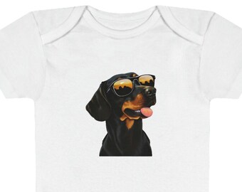 Cool Dog Onesie Cute Animal Onesie Cool Animal Onesie cool dog wearing sunglasses shirt for baby boy shirt for baby girl gift unique dog tee