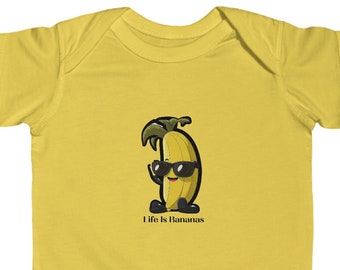 Baby puns onesie food shirt banana t shirt snack tshirt onesie Gift for child fun food shirt bodysuit life is bananas