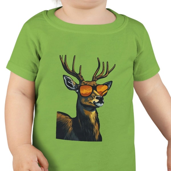 Toddler Kids animal t-shirt zoo shirt nature t shirt deer tshirt cool animal shirt cool young buck t-shirt Gift for child fun animal shirt