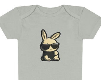 Cool Rabbit Onesie Animal Onesie Cool Animal Onesie Zoo Onesie Bunny Onesie Bunny shirt animal wearing sunglasses shirt cool rabbit shirt