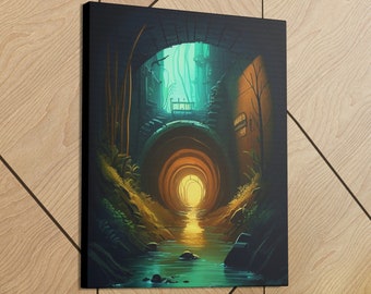 Canvas Art Piece Home Decor Canvas Magical Canvas Art Digital Print on Canvas Bathroom Decor Hallway Decor Conversation Piece Vertical art