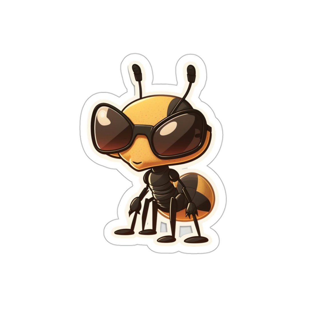 Cool Ant Sticker Ant With Sunglasses Insect Sticker Bug Sticker Secret ...