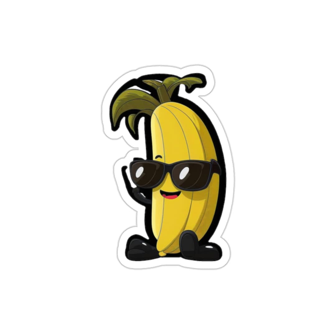 Cool Banana Sticker Banana Cool Sticker Banana Sunglasses Banana Happy