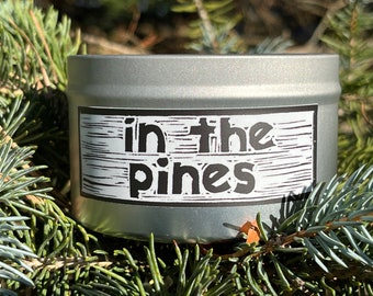 in the pines soy candle