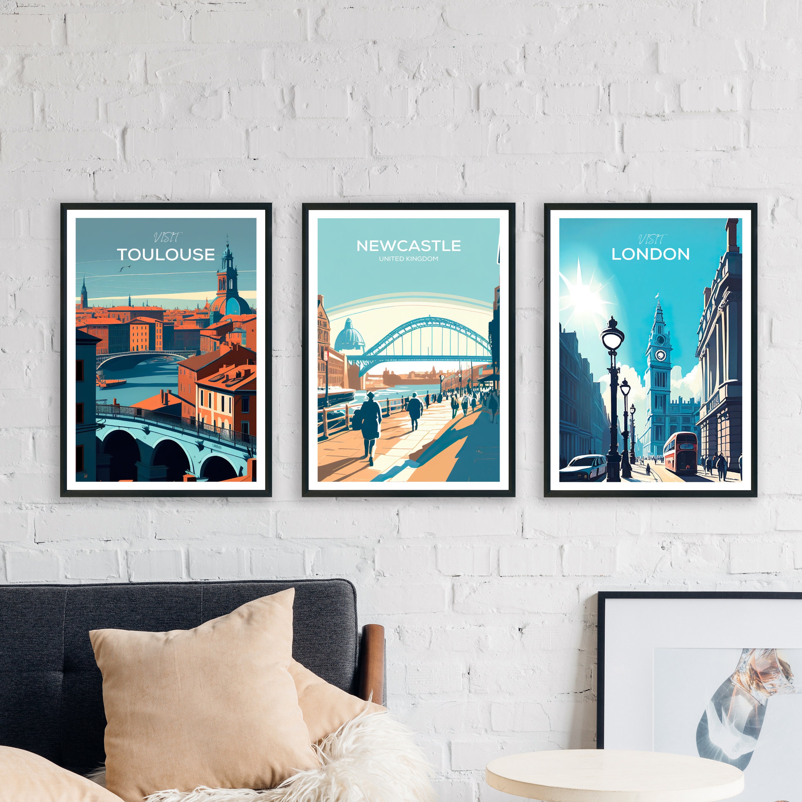 Newcastle Print, the Tyne Bridge, England Print, Newcastle Upon Tyne